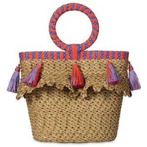 Eric Javits Small Bucket Bag Happy Natural Fiesta